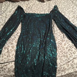 Emerald Sparkly Green Formal Dress
